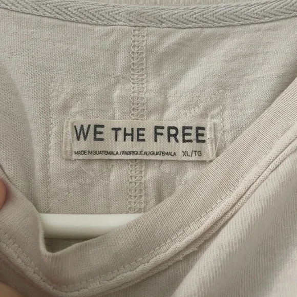 Free People Shell Tee Ivory Combo | 100% Cotton - Picture 3 of 4